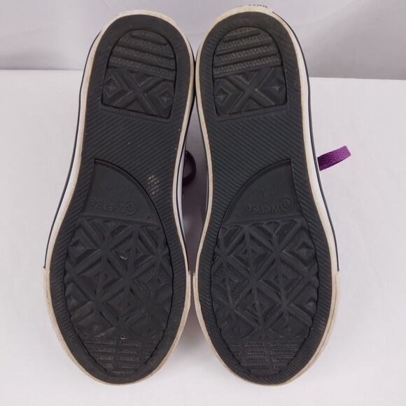 Converse All Star Chuck Taylor High Tops Purple Sparkly Girls Youth Size 1 - Picture 11 of 11